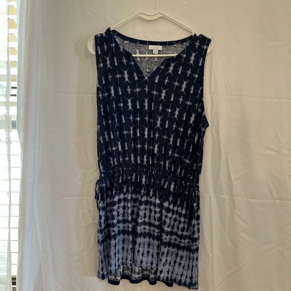purejill Dresses & Skirts - Navy Tie-Dye Sleeveless Dress